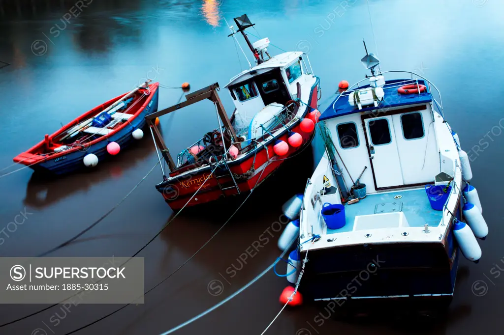 Fishing Boats in the Harbour at Bridlington East Riding of Yorkshire England