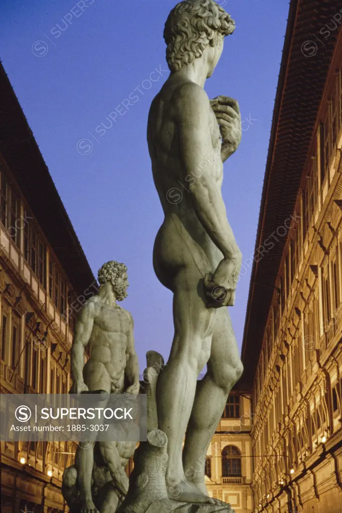 Italy, Tuscany, Florence, Replica of Michelangelo's David 