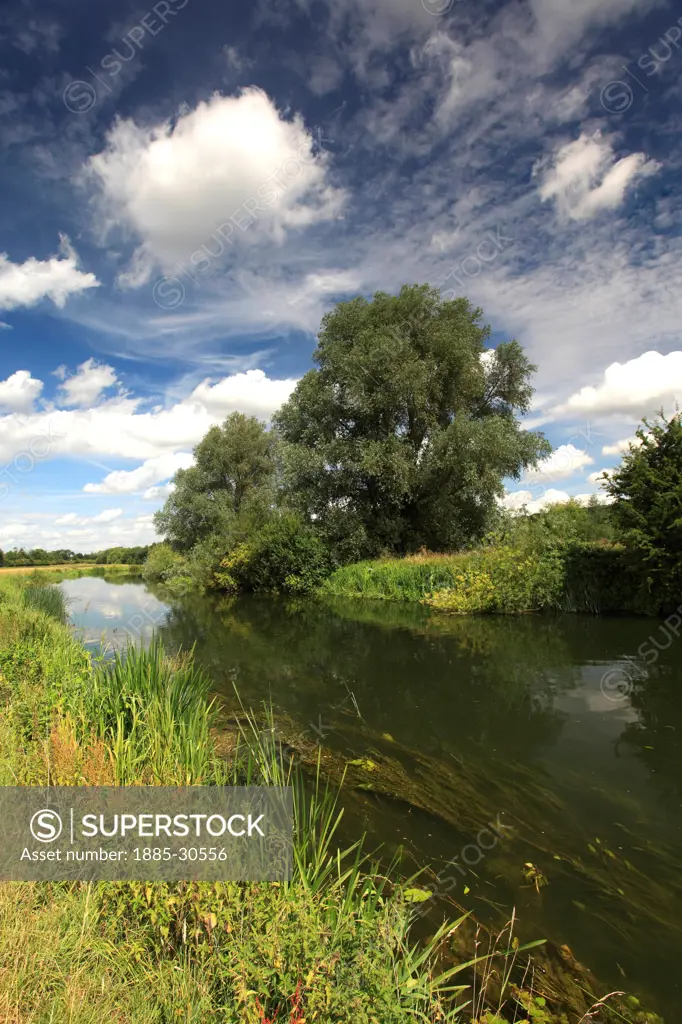 Summer, river Nene near Oundle town, Northamptonshire County, England; Britain; UK