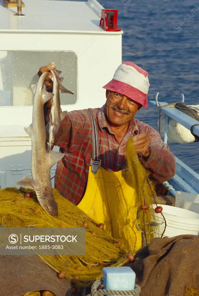 Greek Islands, Samos Island, General, Fisherman