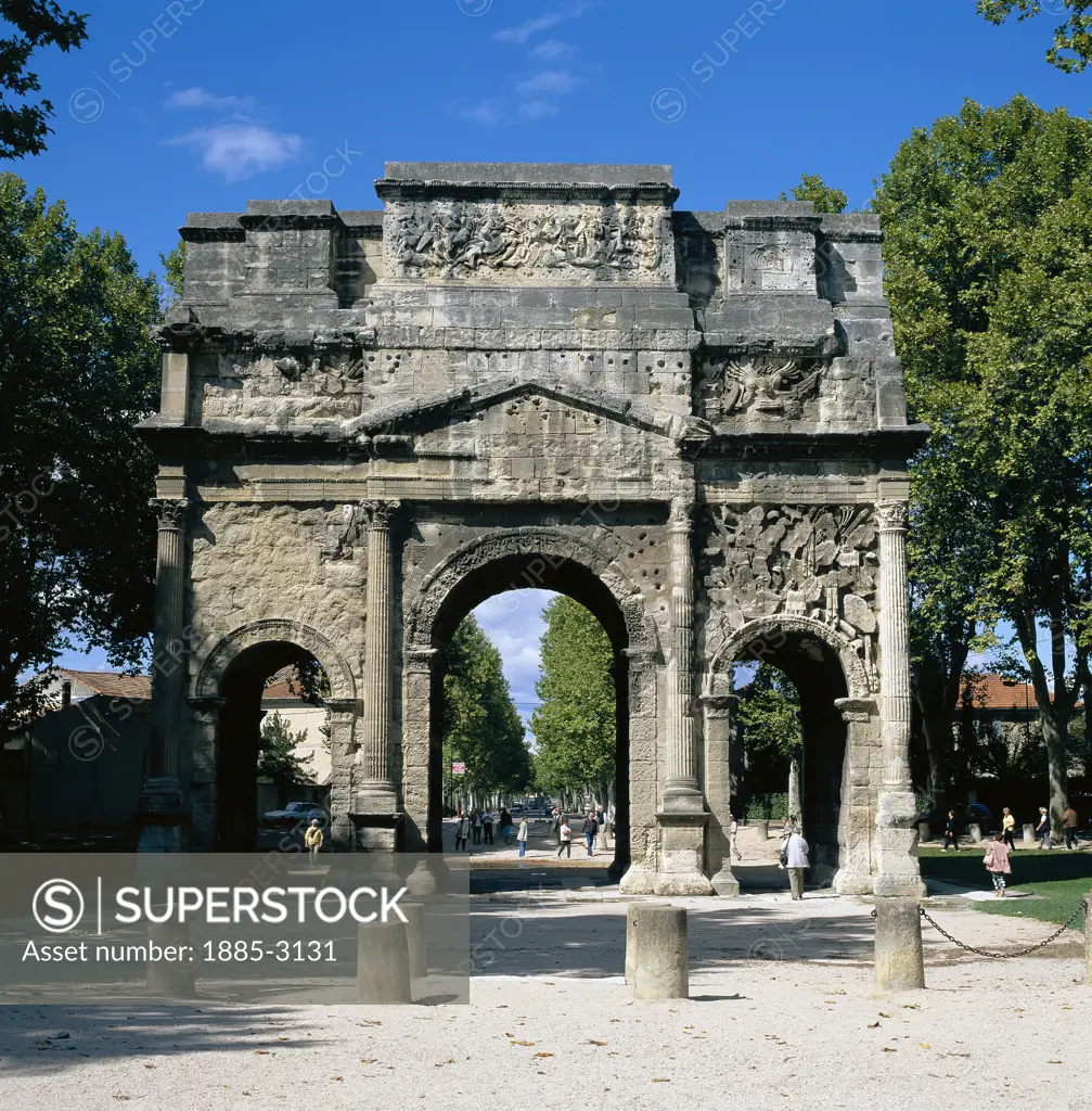 France, Provence, Orange, Roman Triumphal Arch