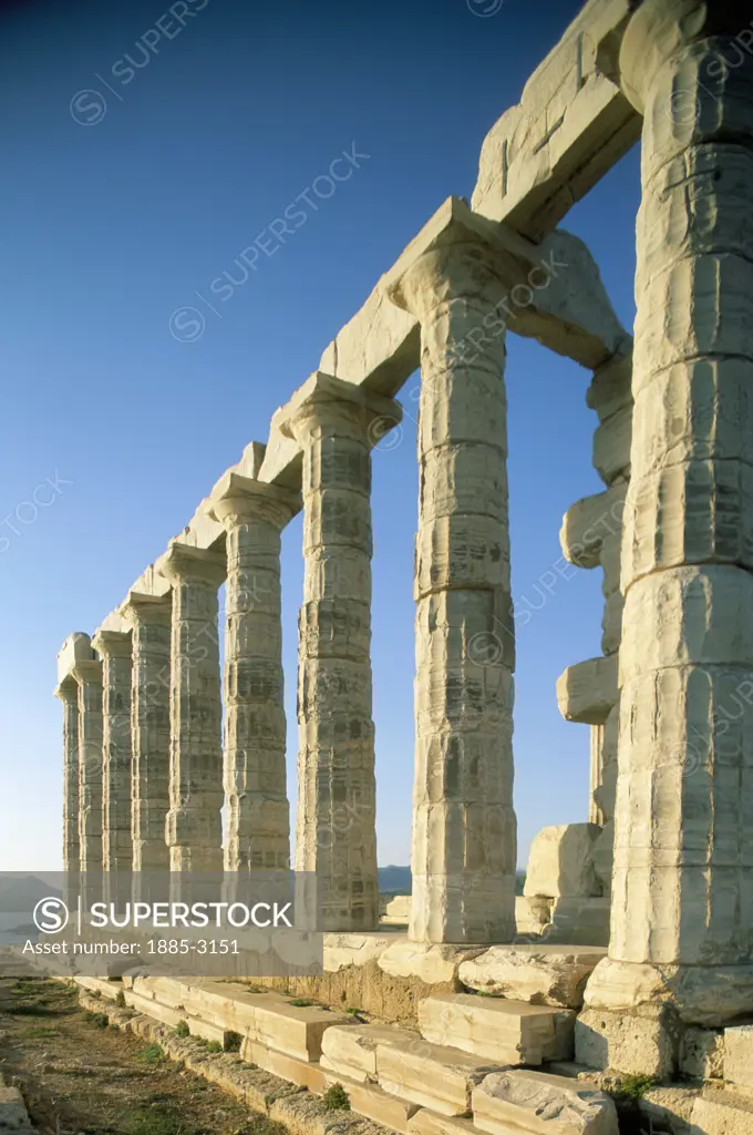 Greece, Attica, Sounion, Poseidon's Temple (cape Sounion)