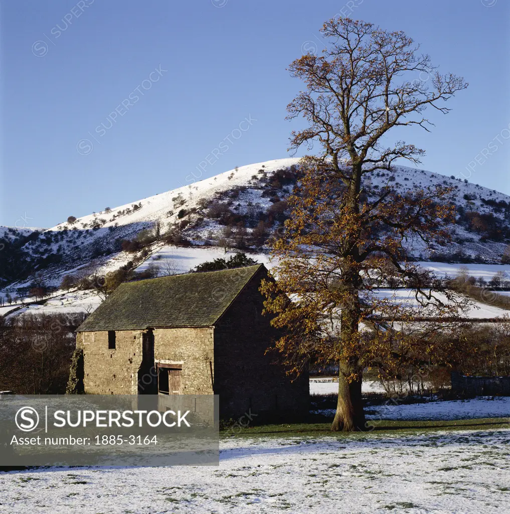 UK - Wales, Monmouthshire, Llanthony, Barn in Village