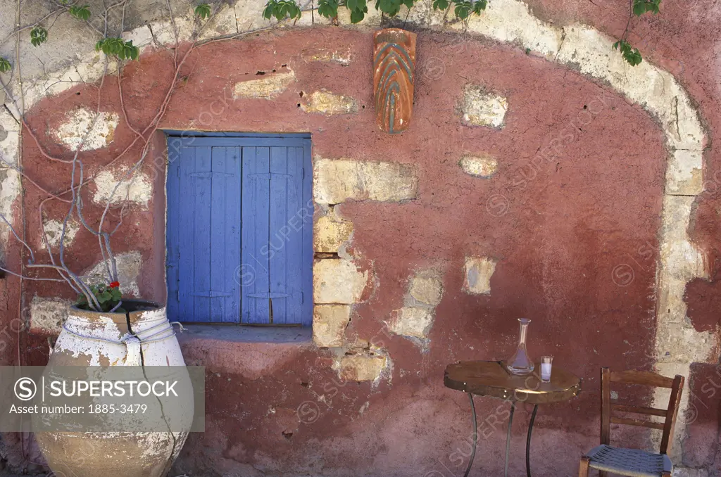 Greek Islands, Crete, Chania, Galatas, Quiet Street Scene