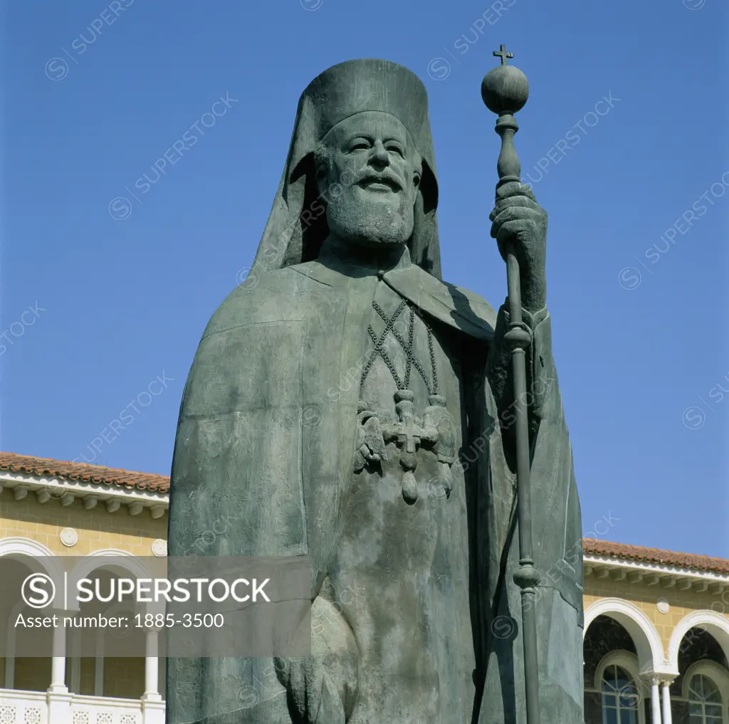 Cyprus, North, Nicosia, Statue of Archbishop Makarios Iii