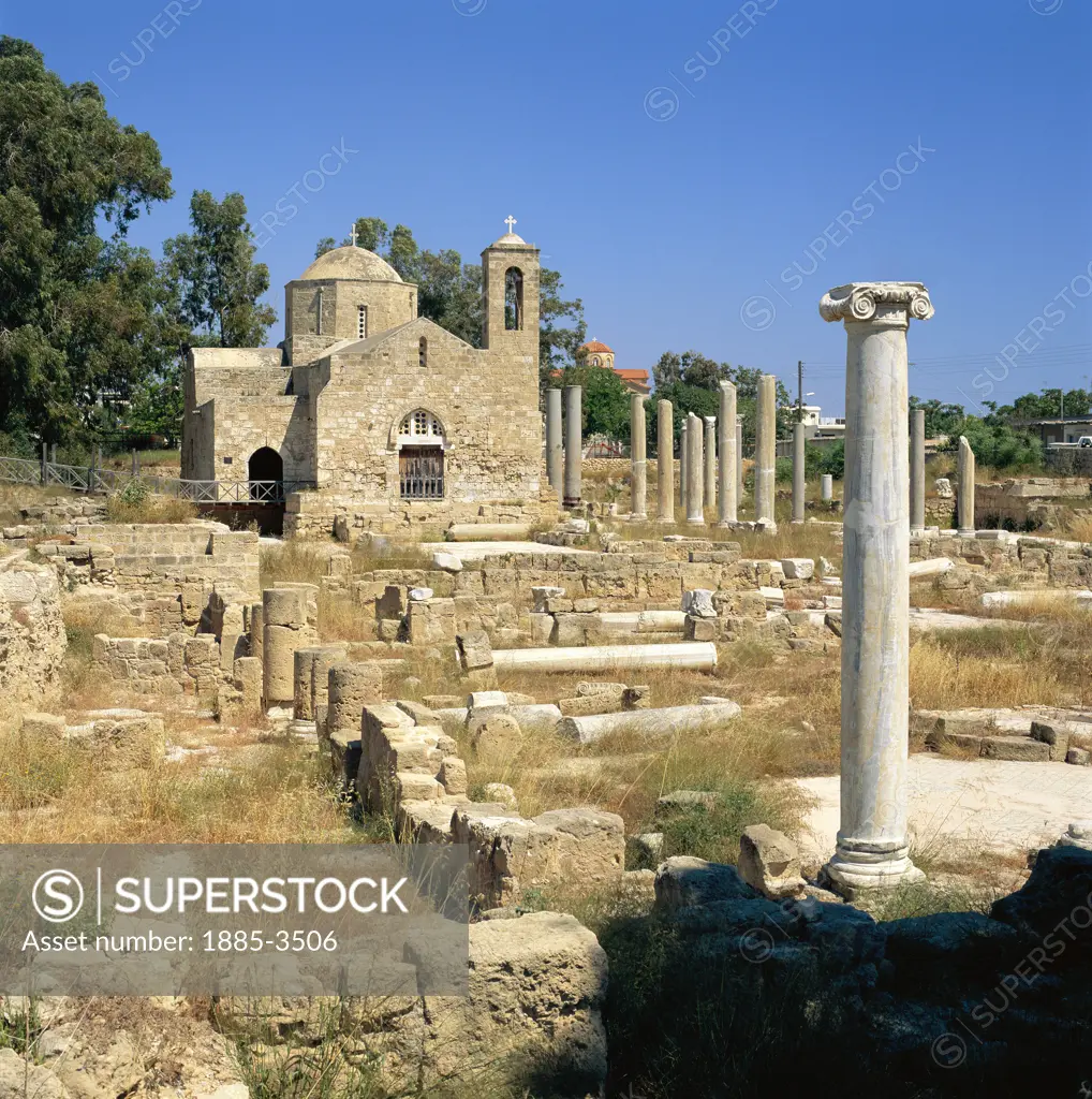 Cyprus, South, Paphos, St. Paul's Pillar & Agia Kyriaki