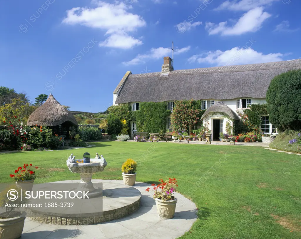 UK - England, Devon, General, Thatched Cottage
