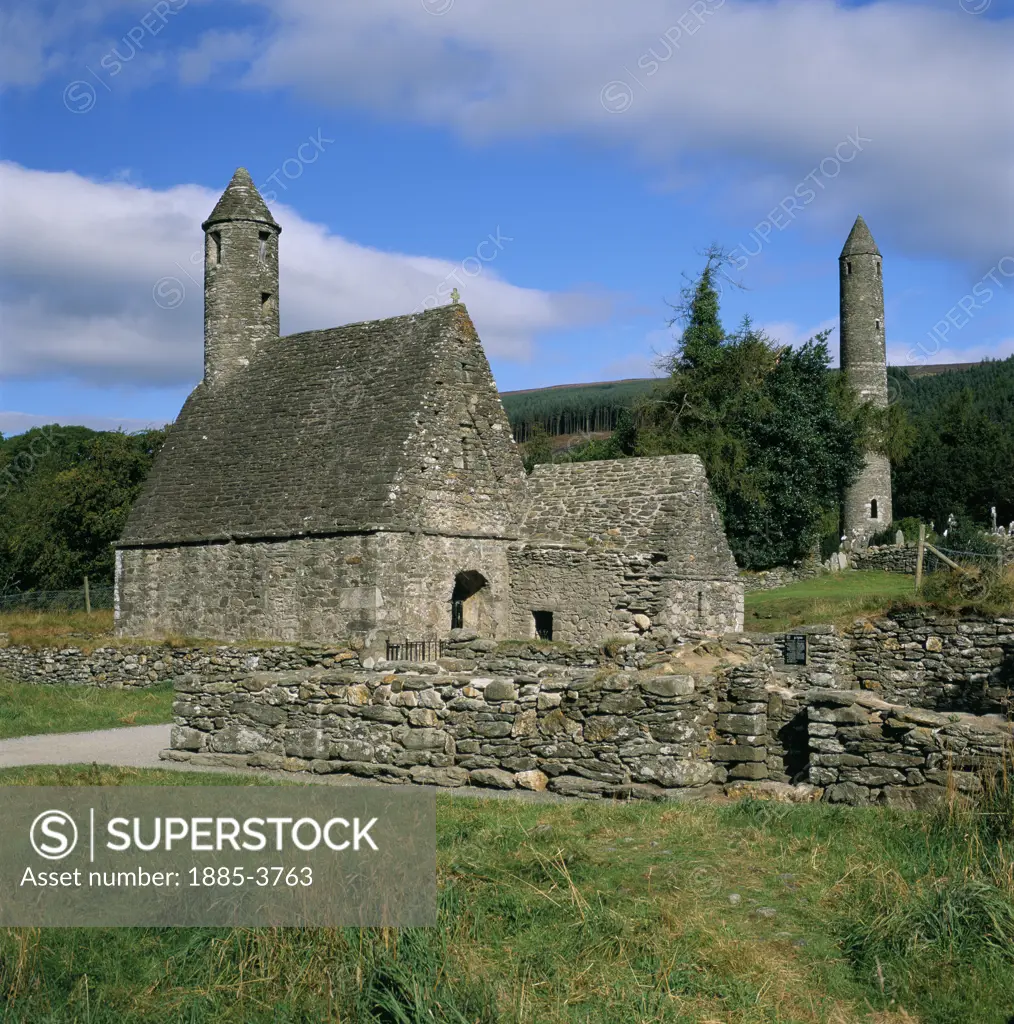Ireland, County Wicklow , Glendalough, Monastic Remains