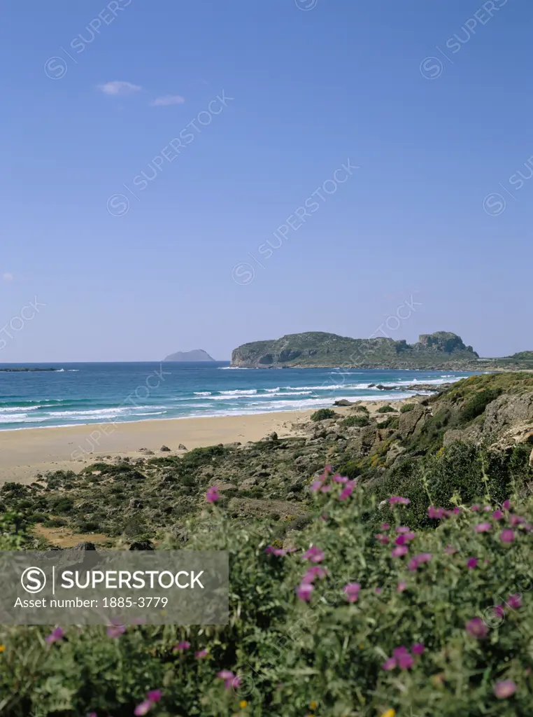 Greek Islands, Crete, Falasarna, Beach Scene
