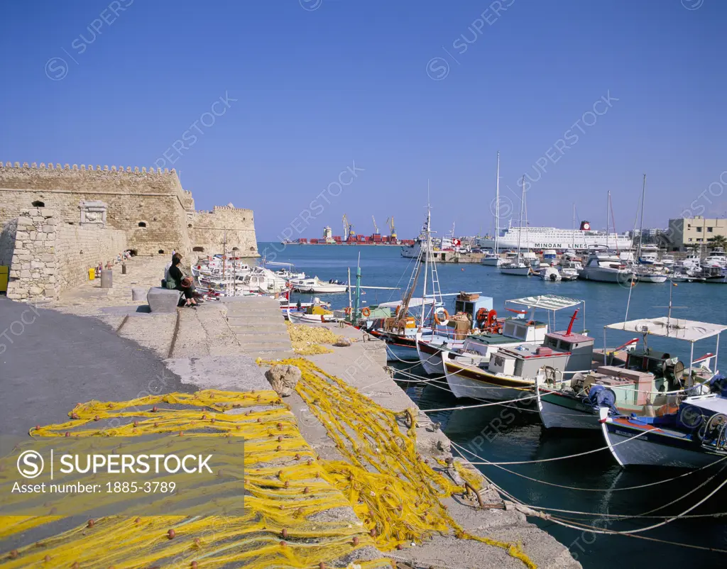Greek Islands, Crete, General, Harbour Scene