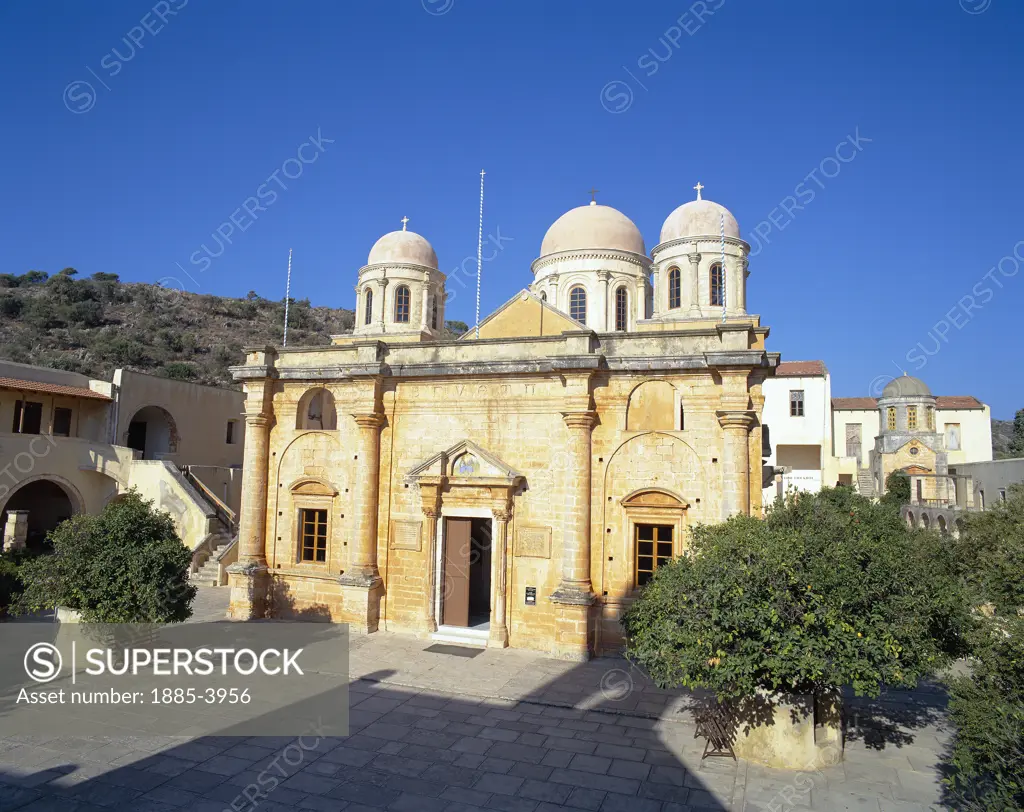 Greek Islands, Crete, Ayia Triadha , Monastery View