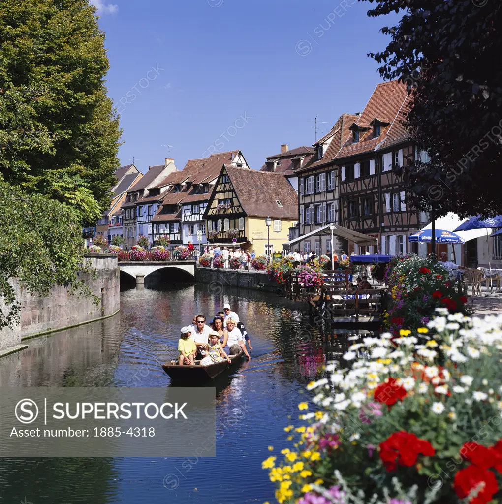 France, Alsace, Colmar, Canal Scene
