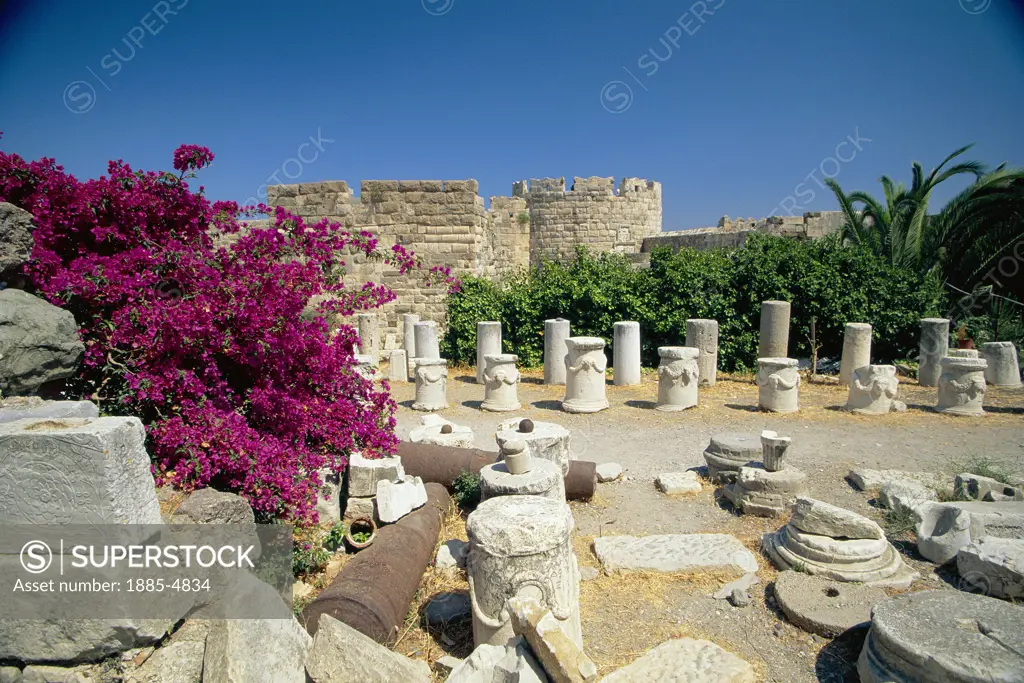 Greek Islands, Kos Island, Kos Town, Castle of the Knights