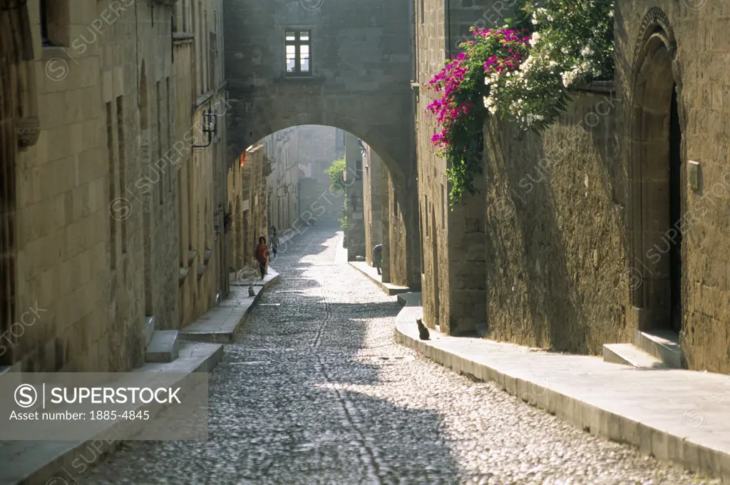Greek Islands , Rhodes Island, Rhodes Old Town, Avenue of the Knights