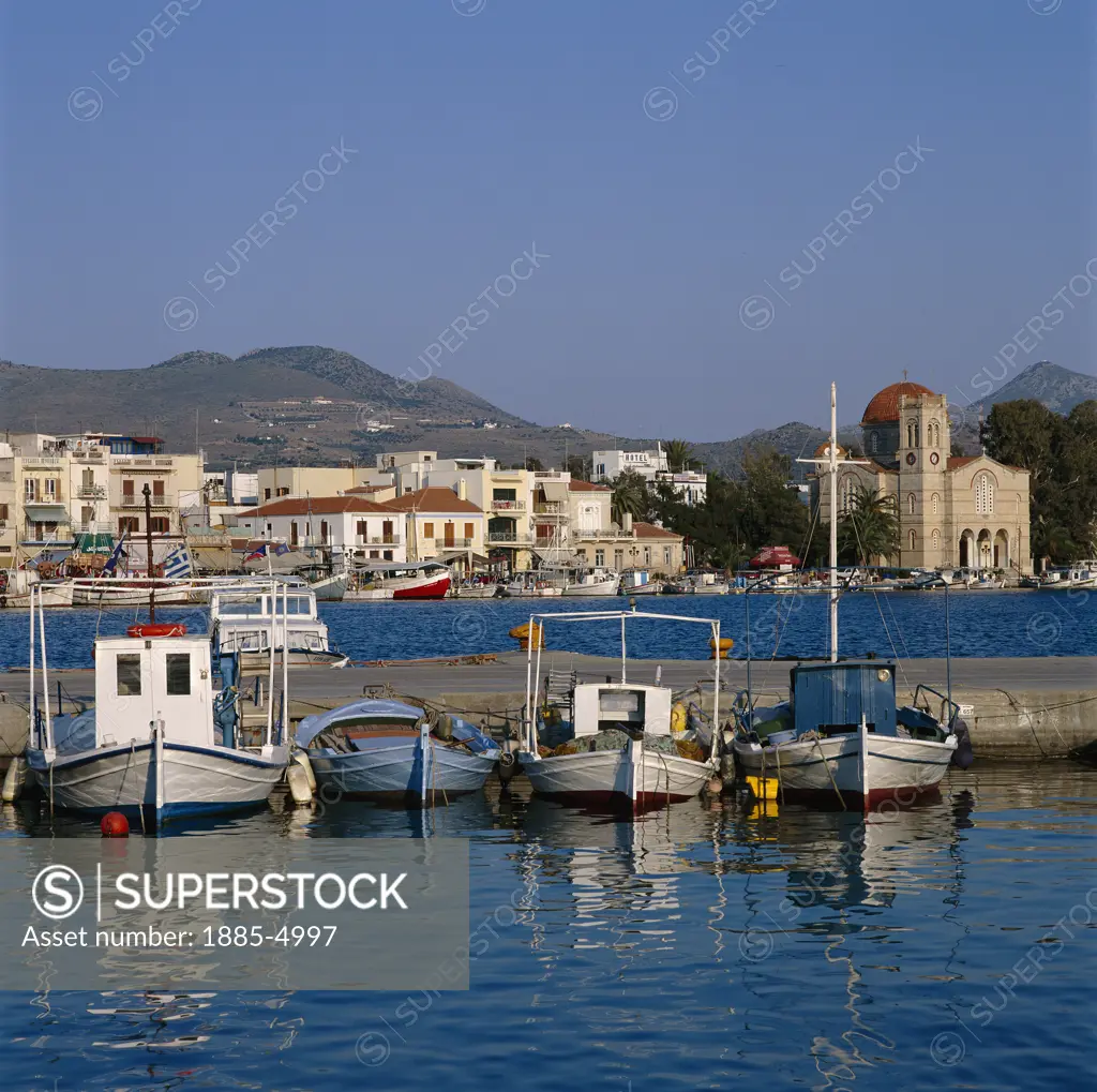 Greek Islands , Aegina Island, Aegina Town, View of Harbour