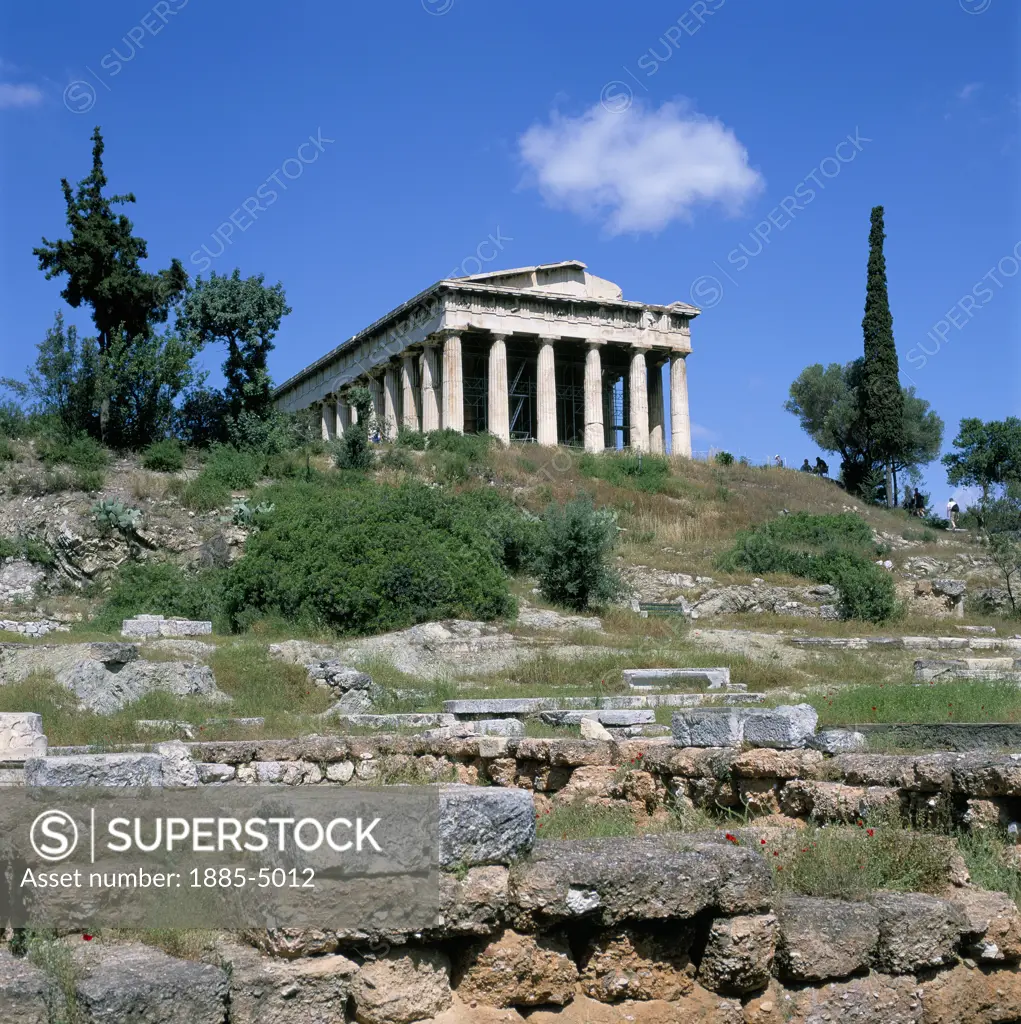 Greece, Attica, Athens, Ancient Agora - Temple of Hephaestus