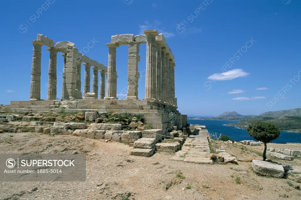 Greece, Attica, Cape Sounion, Poseidon's Temple