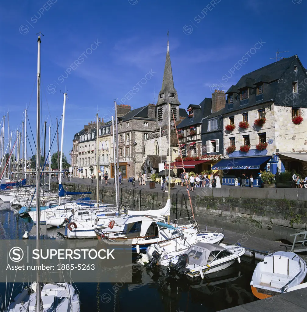 France, Normandy, Honfleur, Harbour Scene