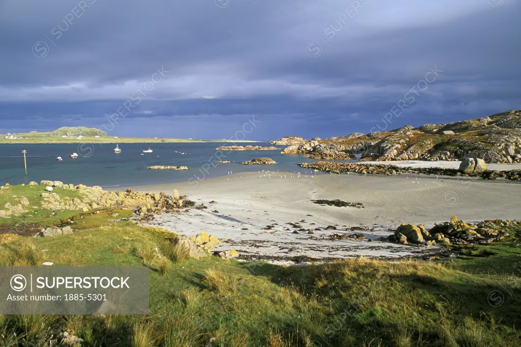 UK - Scotland, Argyll, Isle Of Mull (Fionnphort), View over Sound of Iona