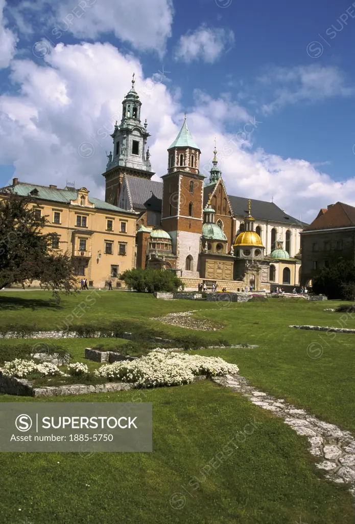 Poland, , Krakow, Cathedral at Wawel Castle