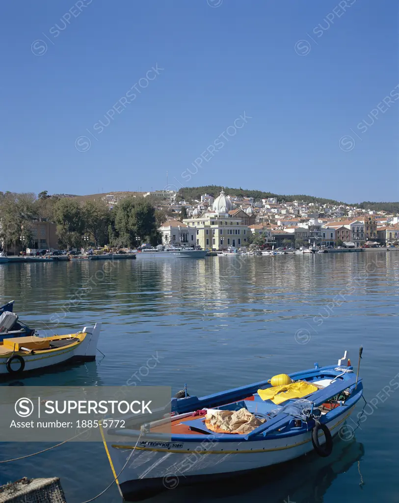 Greek Islands , Lesbos Island, Mytilini Town, View of Mytilini Harbour