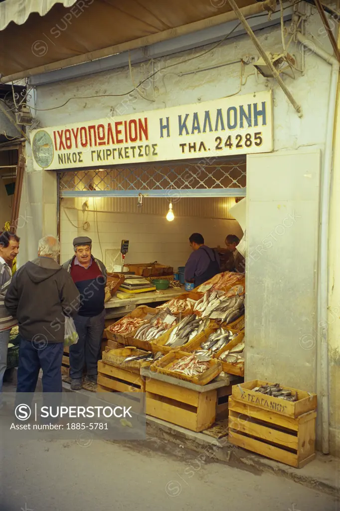 Greek Islands , Lesbos Island, Mytilini Town, Local Fish Stall