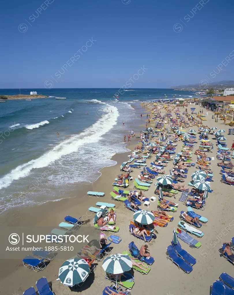 Greek Islands, Crete, Malia Beach, Beach Scene