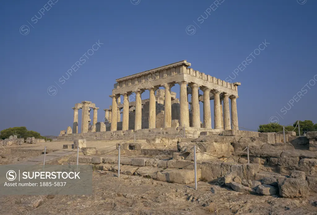 Greek Islands , Aegina Island, Temple of Aphaia, View of Temple