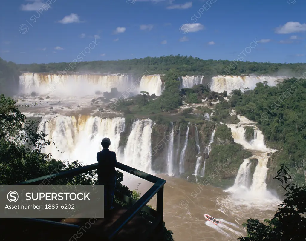 Brazil, , Iguacu, Iguacu Falls from viewing platform