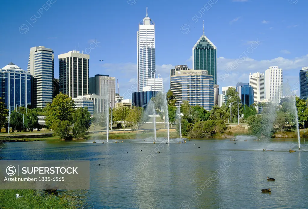 Australia, Western Australia, Perth, Perth Water & Skyline