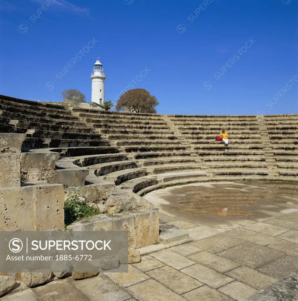 Cyprus, South, Paphos, Odeon and Lighthouse