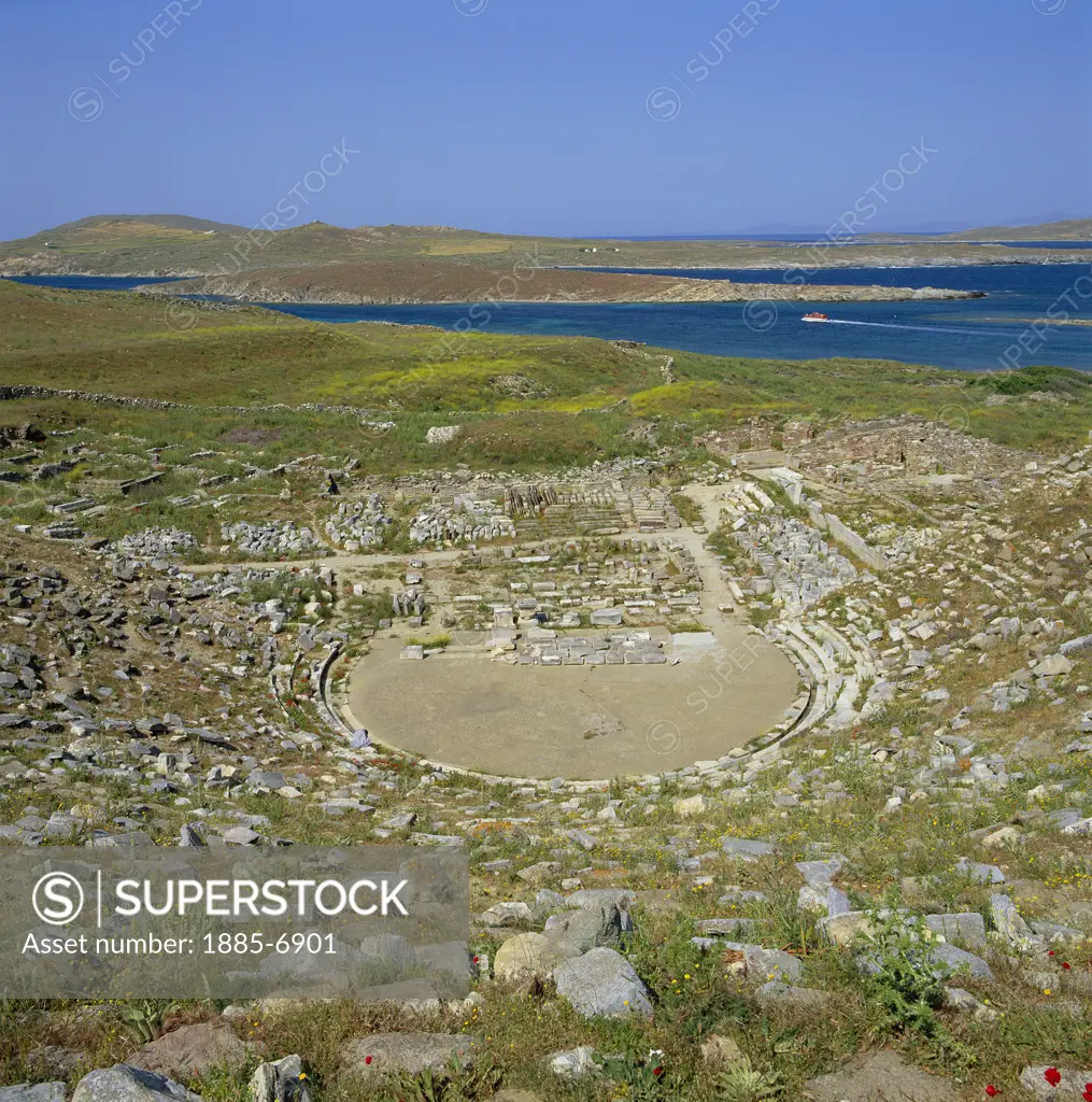 Greek Islands, Delos Island, Delos - Ancient City, Overview of Ruins