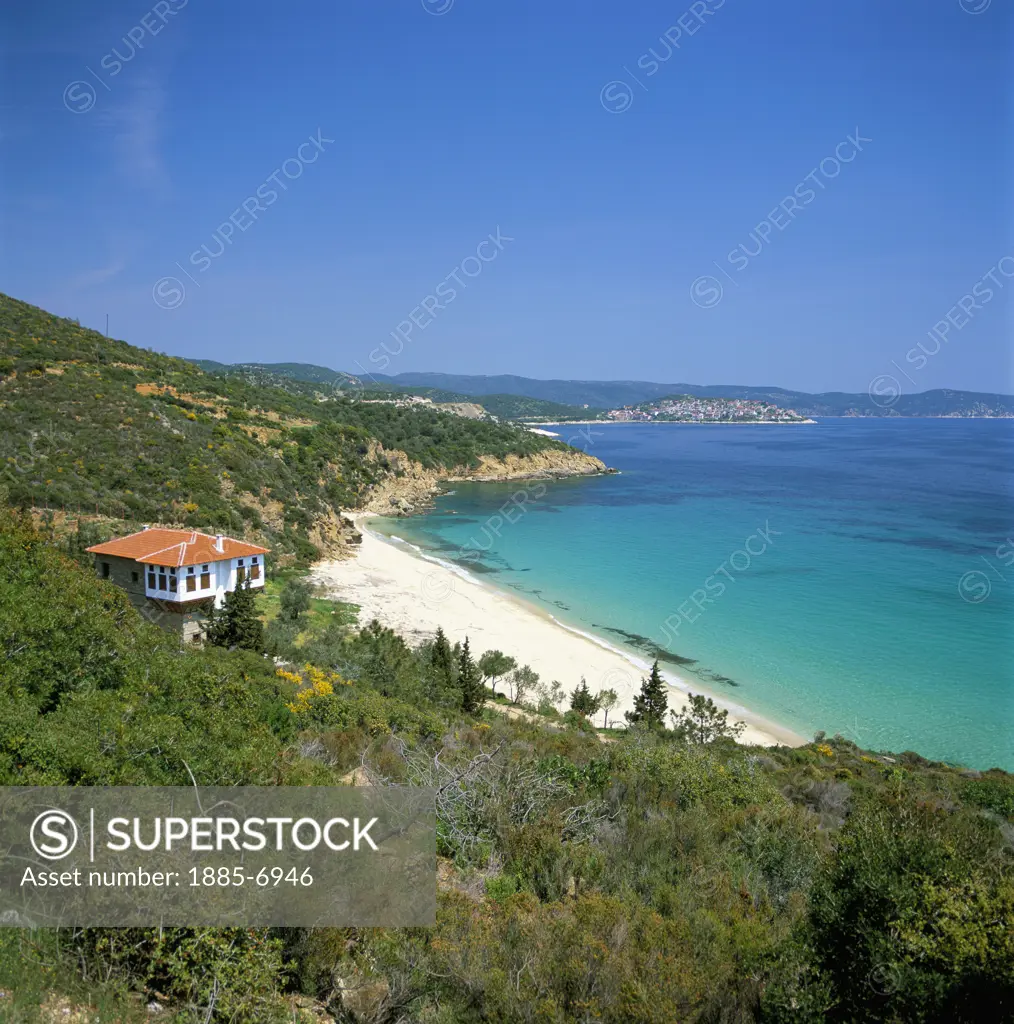 Greece, Halkidiki  , Pyrgadikia, Beach Scene