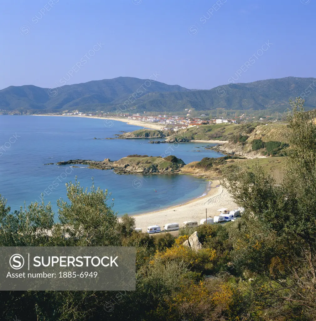 Greece, Halkidiki  , Sarti, View over Beach