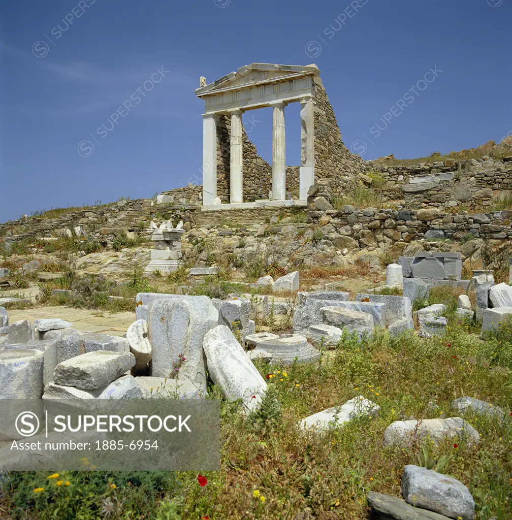 Greek Islands, Delos Island, Delos, Sanctuary of the Syrian Gods