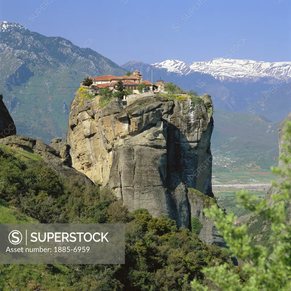 Greece, Central Greece, Meteora (Nr. Kalambaka), Aghia Triada (holy Trinity) Monastery