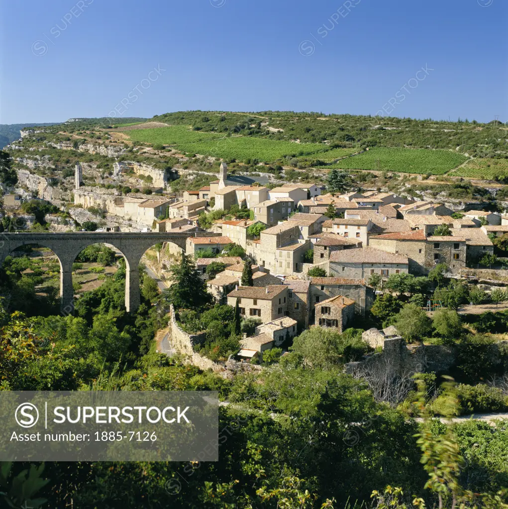 France, Languedoc-Roussillon, Minerve, Town Overview