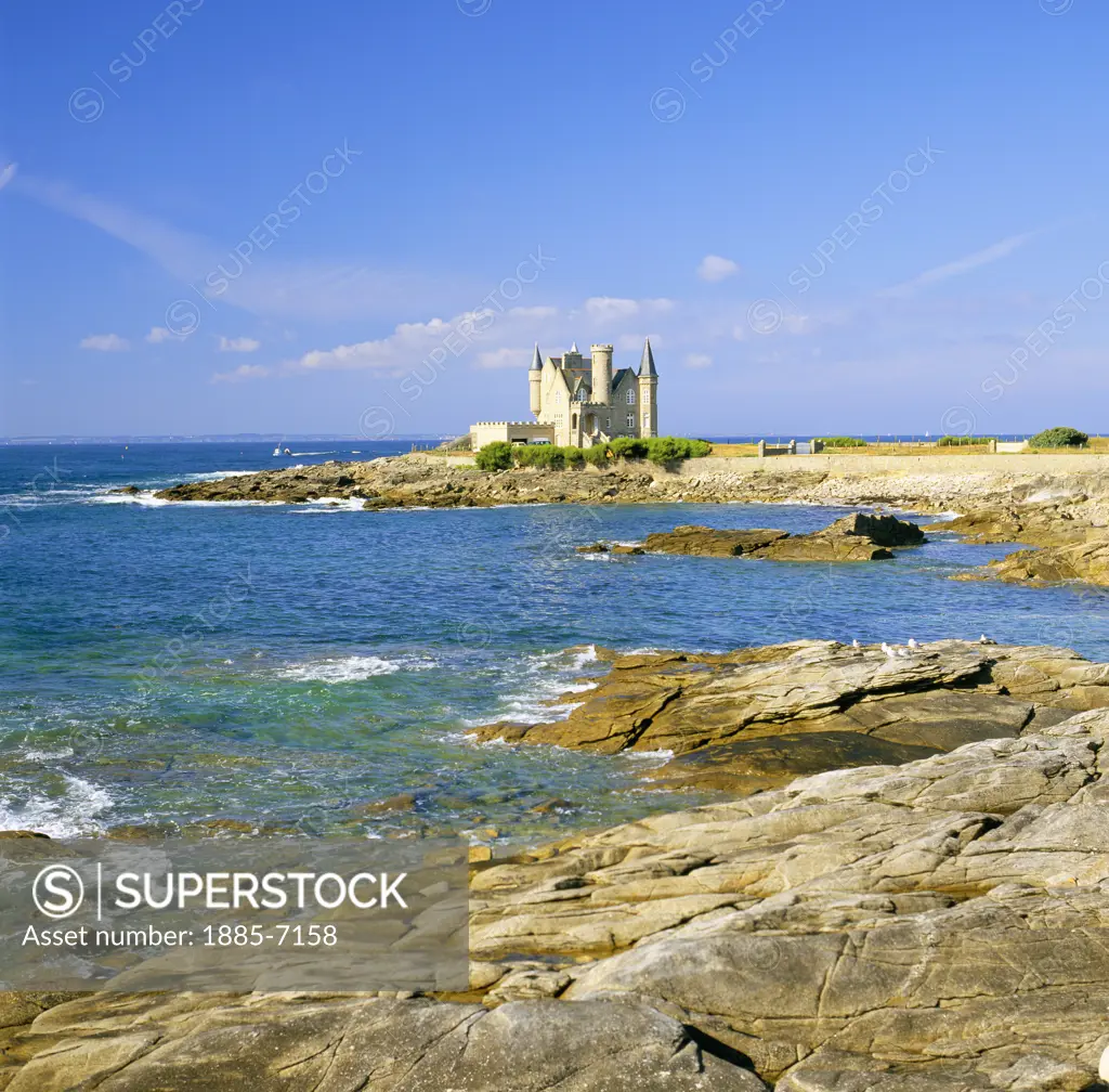France, Brittany, Quiberon (Quiberon Peninsula), View of Coastline