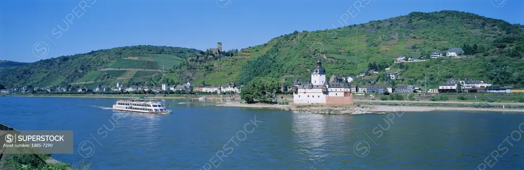 Germany, Rhineland-palatinate, Kaub, Pfalzengrafenstein Island Castle