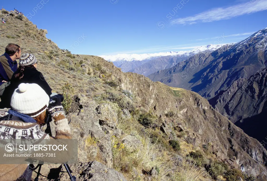 Peru, , Colca Canyon, View of Mountain Range