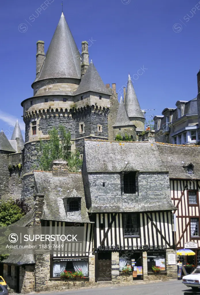 France, Brittany, Vitre, Old Vitre and Castle