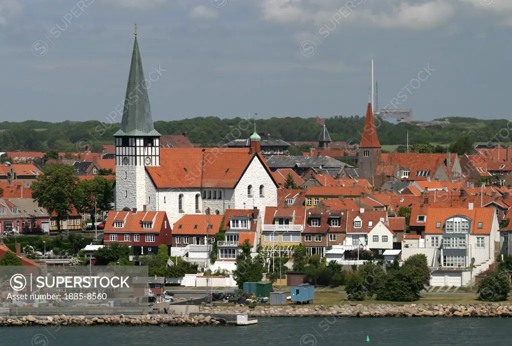 Denmark, ,  Bornholm - Roenne, View of town