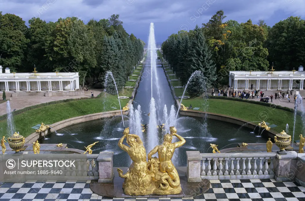 Russian Federation, , St Petersburg, Peterhof - fountains and gardens of royal estate