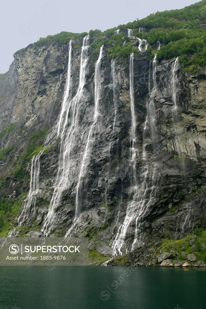 Norway, More Og Romsdal, Geiranger, Seven Sisters waterfall