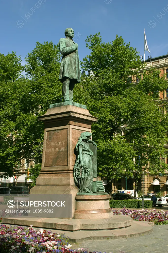 Finland, , Helsinki, Esplanadi - Runeberg statue