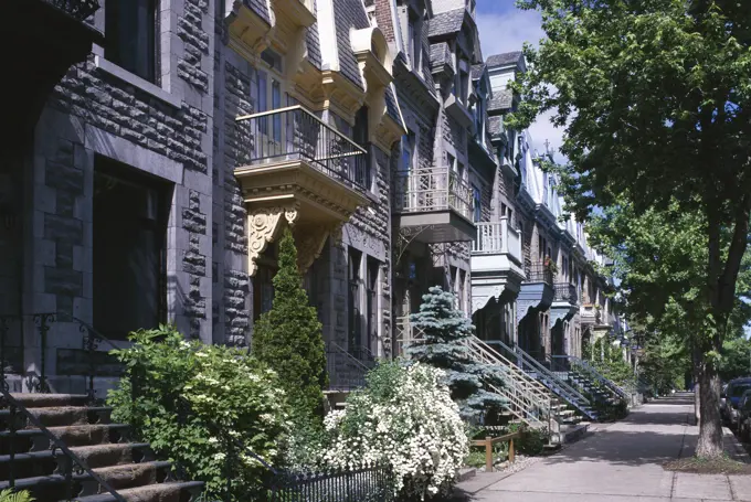 Canada, Quebec Province, Montreal, Le Plateau, Typical Stairways