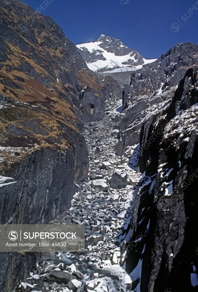 Paldol peak rises to 18,970 feet in the GANESH HIMAL - NEPAL HIMALAYA