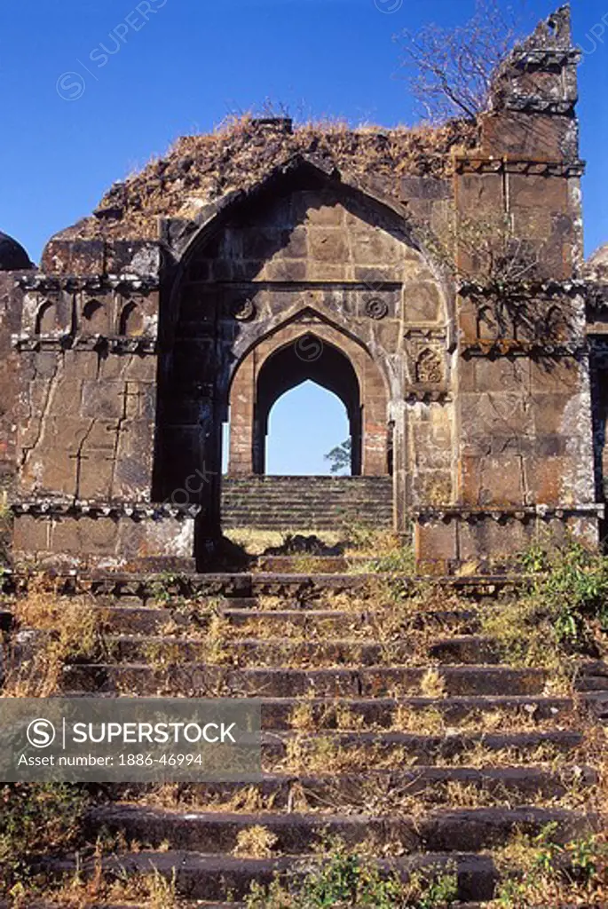 Old monument, Fort Gawilgarh, Chikhaldara, Amravati Maharashtra, India.