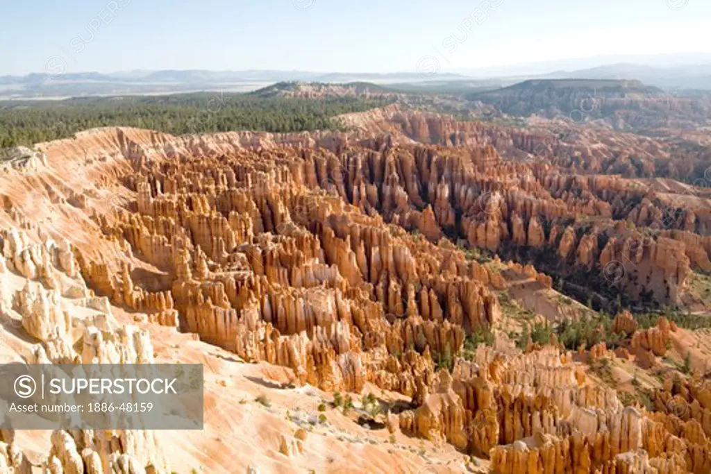 Hoodoos ;  pillar of rocks made by erosion at Bryce Canyon national park ;  U.S.A. United States of America