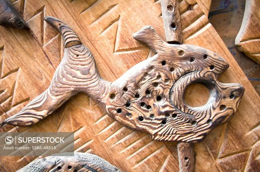 Wood art fish ; Dhaka ; Bangladesh